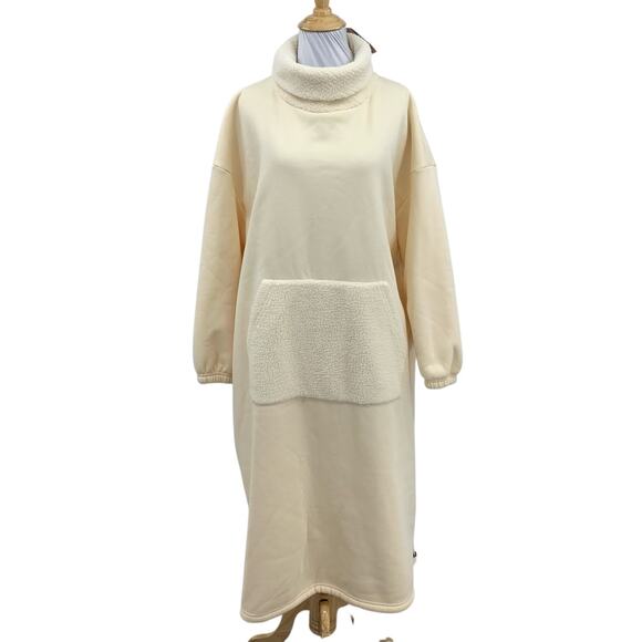Nap Dresses & Skirts - Nap Sweatshirt Dress Womens S Small Fleece Lined Oversized Turtleneck Loungewear